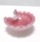 Italian Pink Opaline and Lattimo Glass Shell Bowl by Fratelli Toso, 1960s 1