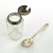 German Biedermeier Mustard Jar with Spoon, 1930s, Set of 2 2