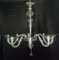 Lampadario vintage a otto braccia in vetro di Murano, anni '80, Immagine 2