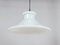 Vintage Swedish White Glass Pendant Lamp by Orrefors 2