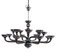 16-Arm Murano Chromed Glass Chandelier, 2000s 22