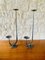 French Brutalist Style Two-Arm Iron Candlesticks, Set of 2 23