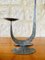French Brutalist Style Two-Arm Iron Candlesticks, Set of 2 15