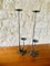 French Brutalist Style Two-Arm Iron Candlesticks, Set of 2 20