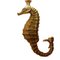 Appliques Murales Sculpture Mid-Century Seahorse en Fer Doré, Set de 2 4