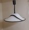 Vintage German Height-Adjustable Ceiling Lamp in White and Black Plastic from Aro Leuchten, 1980s 2