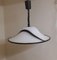 Vintage German Height-Adjustable Ceiling Lamp in White and Black Plastic from Aro Leuchten, 1980s, Image 2