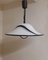 Vintage German Height-Adjustable Ceiling Lamp in White and Black Plastic from Aro Leuchten, 1980s 1
