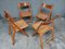 Mid-Century Rattan Folding Dining Chairs from Ikea, 1980, Set of 4 3