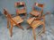 Mid-Century Rattan Folding Dining Chairs from Ikea, 1980, Set of 4, Image 3