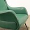 Fauteuil Vintage en Similicuir et Métal, Italie, 1950s 4