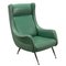 Fauteuil Vintage en Similicuir et Métal, Italie, 1950s 1