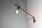 Tito Agnoli zugeschriebene italienische Stem Wandlampe aus Nickel, 1960er 8