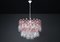 Grand Lustre en Verre de Murano Rose et Transparent par Carlo Scarpa, 1960s 8