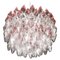 Grand Lustre en Verre de Murano Rose et Transparent par Carlo Scarpa, 1960s 1