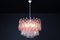 Grand Lustre en Verre de Murano Rose et Transparent par Carlo Scarpa, 1960s 6