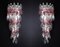 Pink and Clear Murano Glass Wall Chandeliers by Carlo Scarpa, 1960, Set of 2, Image 2