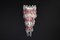 Pink and Clear Murano Glass Wall Chandeliers by Carlo Scarpa, 1960, Set of 2 11