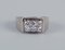 Swedish Goldsmith 18 Karat White Gold Ring with Diamonds 5