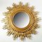 Large Gilded Wood Soleil Mirror, 1960s 7