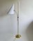 Swedish Brass Adjustable Witches Hat Floor Lamp, 1950s 3