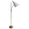 Swedish Brass Adjustable Witches Hat Floor Lamp, 1950s 1