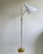 Lámpara de pie sueca ajustable con sombrero de bruja de latón, años 50, Imagen 2