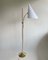 Swedish Brass Adjustable Witches Hat Floor Lamp, 1950s 4