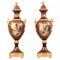 Louis XVI Style Porcelain Floor Vases with Gilt Bronze, France, 1920s, Set of 2 1