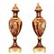 Louis XVI Style Porcelain Floor Vases with Gilt Bronze, France, 1920s, Set of 2 3