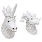 Appliques Murales Sculpture Animal par Yves Bosquet, Set de 2 1