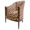 Art Deco Wood and Fabric Armchair, Image 1