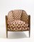 Art Deco Wood and Fabric Armchair, Image 2