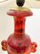 Lámpara de escritorio Mid-Century moderna de cerámica roja, Imagen 5