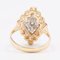 Vintage 14K Two Tone Gold Diamond Ring, 1970s, Image 6