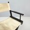 Italian Modern Folding Chairs in Black Wood and White Fabric, 1990, Set of 8 8