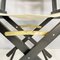 Italian Modern Folding Chairs in Black Wood and White Fabric, 1990, Set of 8, Image 19