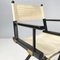 Italian Modern Folding Chairs in Black Wood and White Fabric, 1990, Set of 8 9