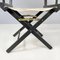 Italian Modern Folding Chairs in Black Wood and White Fabric, 1990, Set of 8 18