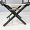 Italian Modern Folding Chairs in Black Wood and White Fabric, 1990, Set of 8, Image 18