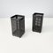 Italian Modern Square Black Metal and Plastic Baskets from Neolt, 1980s, Set of 2 2