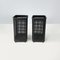 Italian Modern Square Black Metal and Plastic Baskets from Neolt, 1980s, Set of 2 3