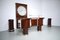 Bar and Serving Cabinet and Stools in Rosewood and Glass, Italy, 1960s, Set of 6, Image 10