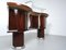 Bar and Serving Cabinet and Stools in Rosewood and Glass, Italy, 1960s, Set of 6 7
