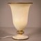Vintage Lampe aus Alabaster und Bronze 10