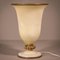 Vintage Lampe aus Alabaster und Bronze 1