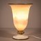 Vintage Lampe aus Alabaster und Bronze 9