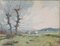 Bäume und Berge Landschaft, 1920er, Öl auf Leinwand 1