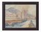 Artiste Impressionniste, Paysage de Neige avec Village de Montagne, 1920s, Huile sur Toile 1