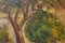 Artista post impressionista, Alberi e costruzioni, Olio su tavola, Immagine 5